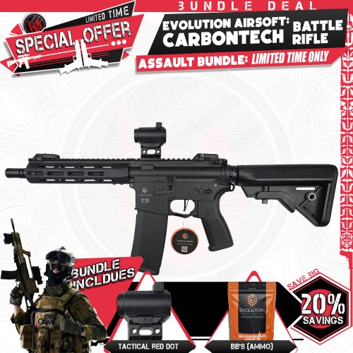Evolution Recon Superlite 10" Carbontech (w/Red Dot) (BK), In airsoft, the mainstay (and industry favourite) is the humble AEG